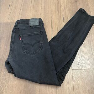 Men's Levi's 512 Slim Taper Fit Jeans Black Denim 34x34 Zip Fly Stretch
